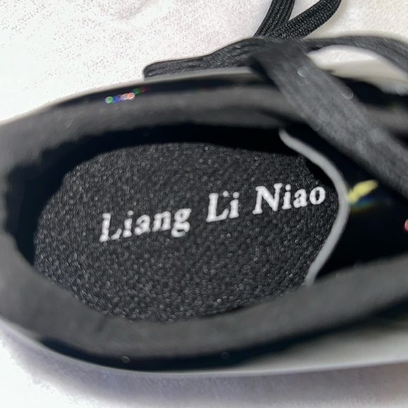 Liang Li Niao Running Track Spike Black Patent Shoes NWOT Size 7 - Picture 3 of 11